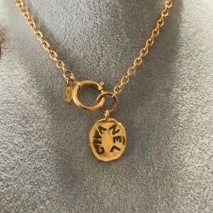 CHANEL Round logo Necklace Pendant